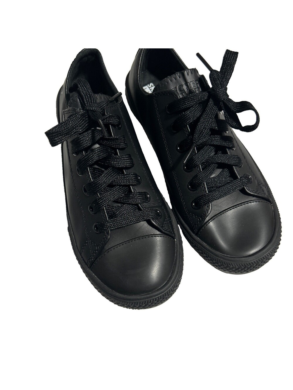Skechers Womens 7 Work Arispel Slip Resistant Tread Black Lace Leather Relaxed